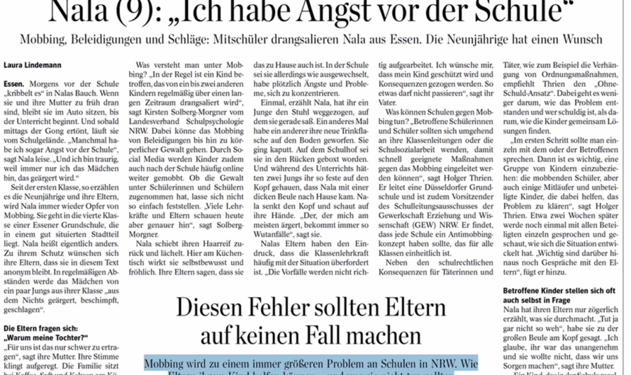 „Ich habe Angst vor der Schule“